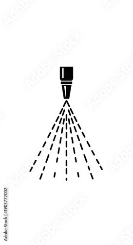 Fine Mist Spray Nozzle Icon for Artistic Creation and Application