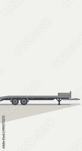 Flatbed Trailer For Heavy Goods Transport And Logistics Industry