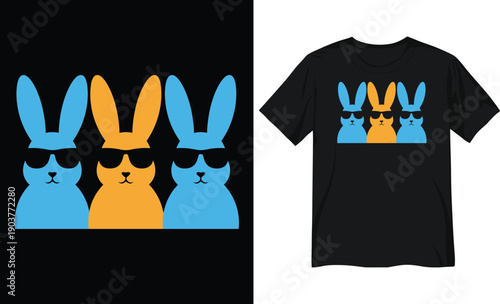 Cool Bunny Character with Sunglasses - Urban Vector Mascot Illustration