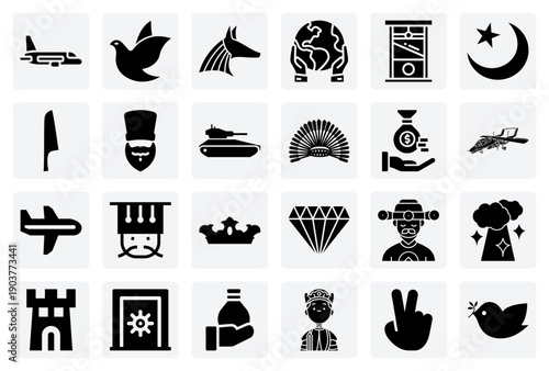 World Travel, Discovery, And Historical Artifacts – A Globe, Aeroplane, And The Rosetta Stone Representing Human Exploration And Knowledge