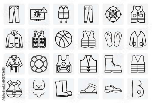 Varied Collection Of Clothing And Shoes – From Bathrobes And Bikinis To Jackets And Boots For Fashion