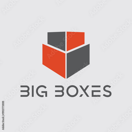 Vector logo with a concept of a storage place with modified letters B and B