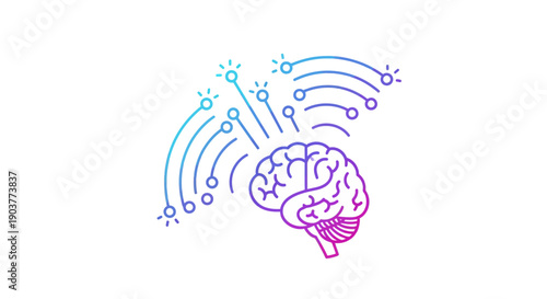 Digital brain intelligence and neural network connectivity concept for AI technology