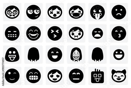 Modern Graphics Depicting Classic Emotions And Health-Related States For Use In Social Media And User Interfaces