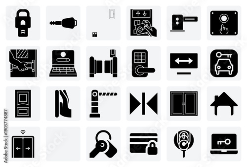 Architectural Security And Access Management – Double Doors, Elevators, And Parking Gates For Secure Building And Facility Design.