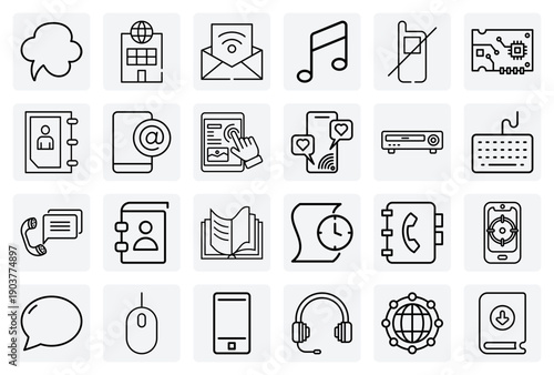 Abstract Technology Concepts – Forbidden Phone Use, Global Connections, And Digital Messaging For Thematic Designs