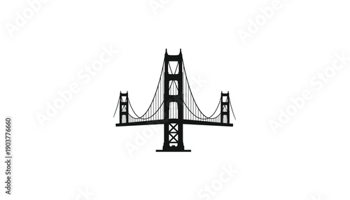 Golden Gate Bridge landmark illustration San Francisco