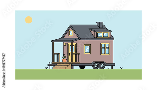Small tiny house on wheels exterior mobile home