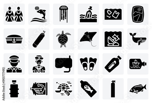 The World Beneath The Waves – Sea Creatures, Shipwrecks, And Diving Gear For Oceanography And Travel Designs