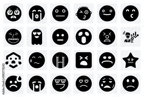 Communicating Emotions With Digital Faces – Surprised, Disappointed, And Flirty Expressions For Messaging App Interfaces.