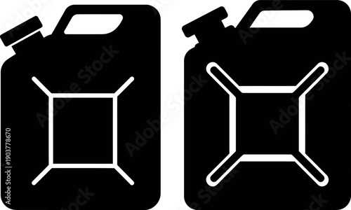 Fuel canister icons for gasoline and emergency backup supply