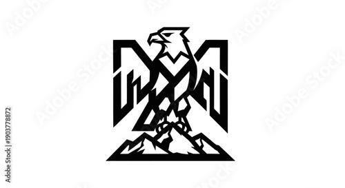 Eagle icon on white background