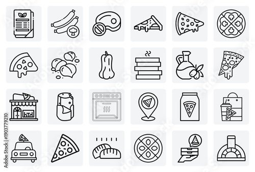 The Complete Pizzeria Experience – Showcasing The Oven, Toppings, Finished Pizzas, And The Takeaway Delivery Service