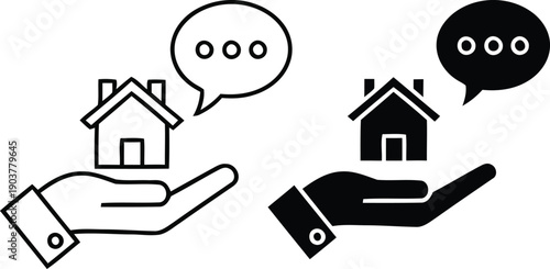 Real estate communication and negotiation concept