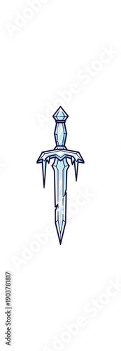 Sword illustration on black background