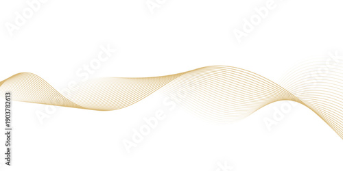 Luxury abstract gold wavy line pattern background design