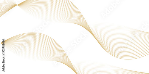 Luxury abstract gold wavy line pattern background design. Elegant golden color smooth gradient vector illustration. Modern design. eps10
