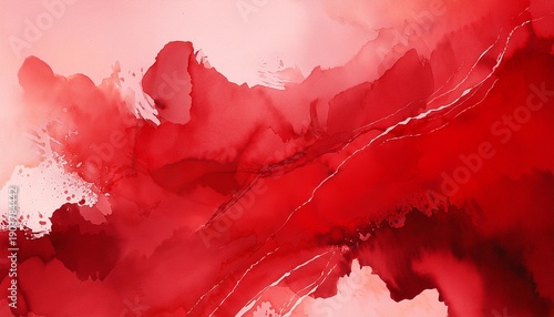 abstract red watercolor painted background