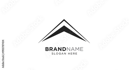 Black Modern Minimalist Logo Template Design.