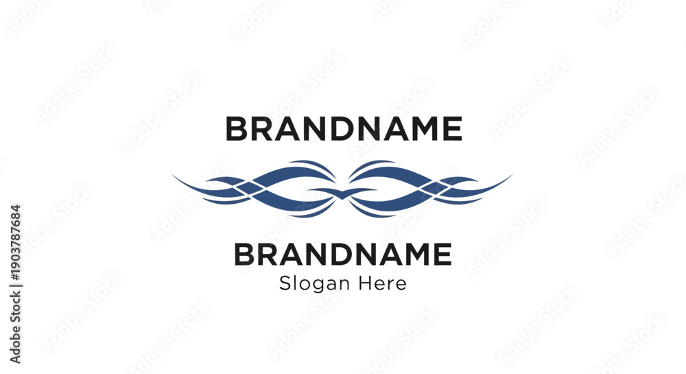 Fototapeta premium Blue Infinity Logo Design Template Placeholder.