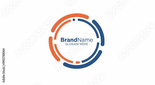 Circular Brand Logo Template Design Element.