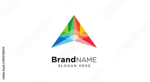 Free Download Colorful Triangle Logo Design Template Placeholder. - GFXLoad