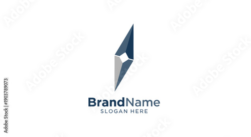 Modern Blue Logo Design Template Placeholder.