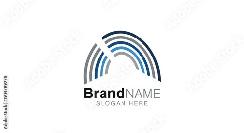 Modern Logo Design Template with Brand Name.