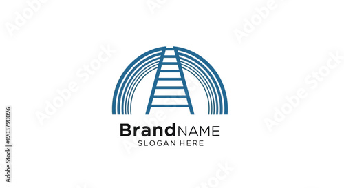 Stairway Logo Template Design Element.