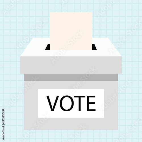Vote box logo icon isolated vector illustration on background.