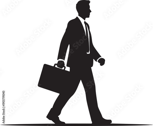businessman, business professional, corporate man, office worker, briefcase, business career, corporate liOffice Worker Business Travel Silhouette Art
- Corporate Success and Business Lifestyle Vector