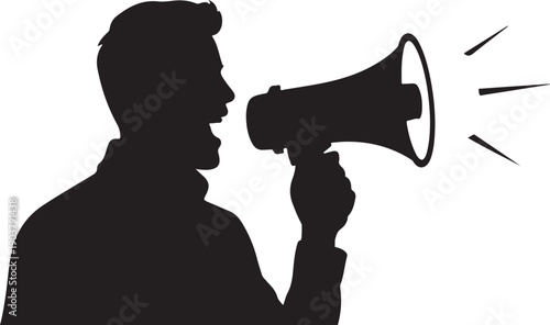 megaphone, loudspeaker, announcement, public announcement, communication, public speaking, broadcasting, speaLoudspeaker and Broadcasting Message Vector
- Marketing Announcement and Communication Icon