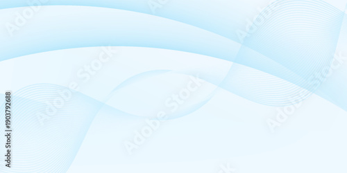 Abstract white wavy glowing lines on a blue background. Futuristic digital high-technology pattern. Health Care concept. Vector illustration