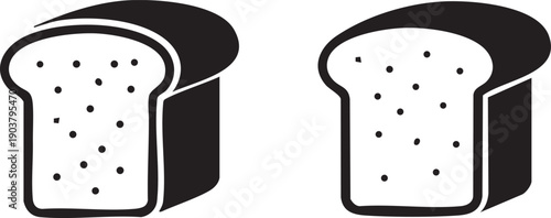 Silhouette of two slices of bread side by side