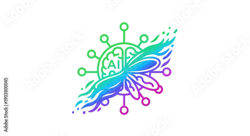 Vibrant gradient logo symbolizing the innovative fusion of artificial intelligence and nature