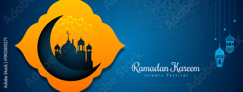 Religious Ramadan Kareem islamic festival banner design