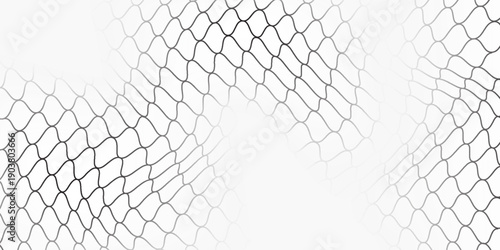 Mesh texture for fishing with black waves nets. Sportswear or soccer goal, volleyball net, basketball hoop, cricket, tennis