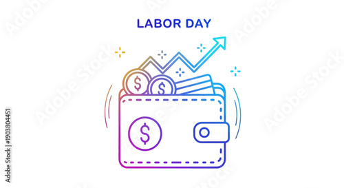 Celebrating Labor Day with Financial Growth: An Illustration of Increasing Earnings and Wallet