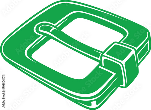 Green plastic buckle clip