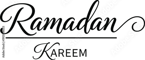 Ramadan Kareem Elegant Calligraphy Greeting