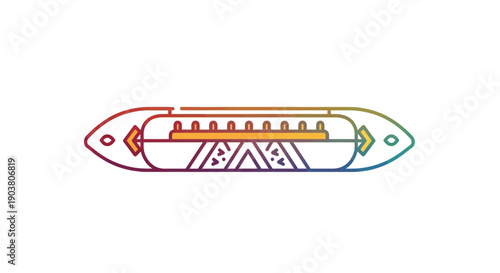 Futuristic gradient submarine vehicle icon with modern design sleek aquatic transportation