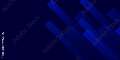 Abstract diagonal blue color gradient background. Dark blue geometric light and layer element concept