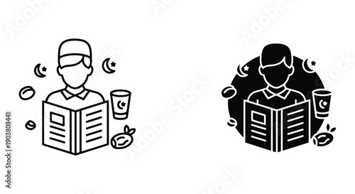 Business professional multitasking with files and coffee vector illustration flat design concept