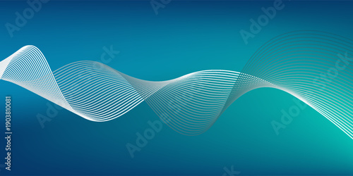 Greenish and blue background with white lines modern design. Vector illustration