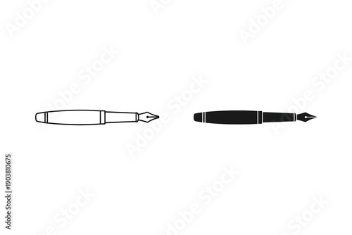 Modern black and white rowing boat oars flat design vector illustration scalable graphic art