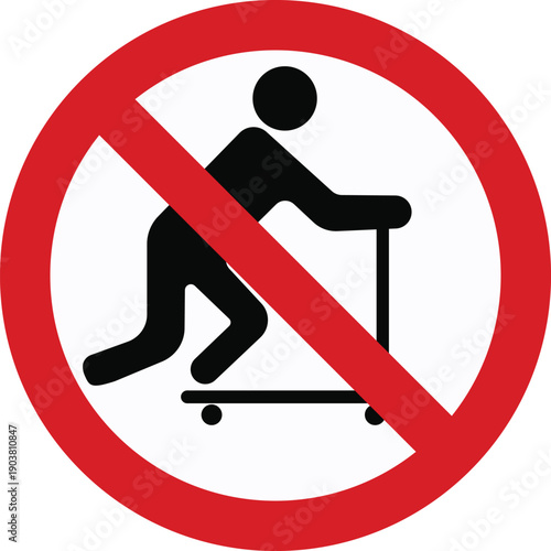 No Scooter allowed vector