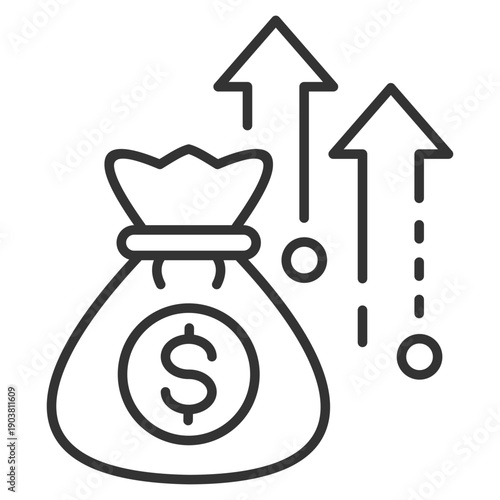 Profitable Model Outline Icon