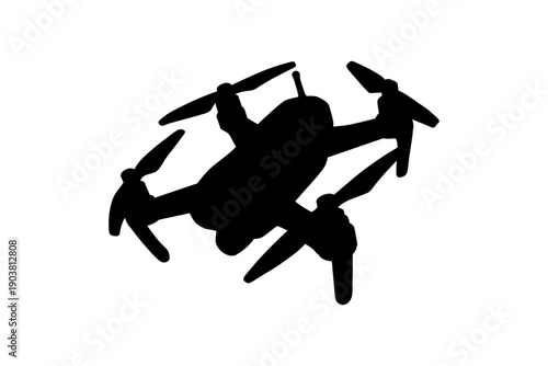 Silhouette of a quadcopter drone