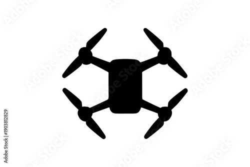 Silhouette of a quadcopter drone