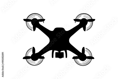 Silhouette of a drone